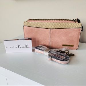 Simply Noelle Crossbody | Clutch: Leather & Burlap